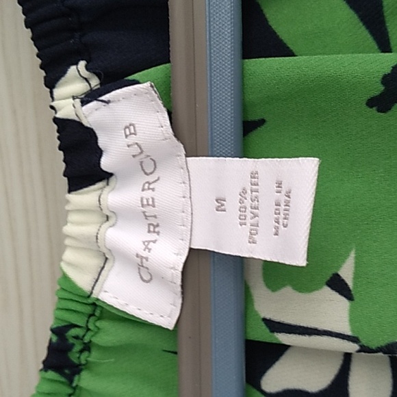 Charter Club Top with a Gold Bar in the front of shirt and Elastic Waist - Picture 2 of 7